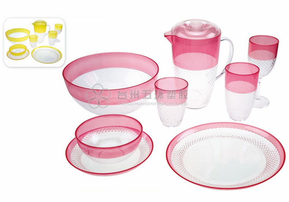 Plastic Pink Transparent Small Bowls