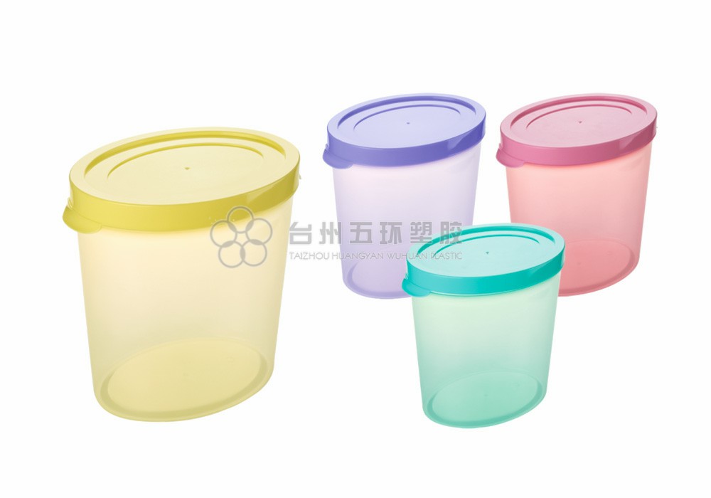 Plastic oval storage boxes/ bins