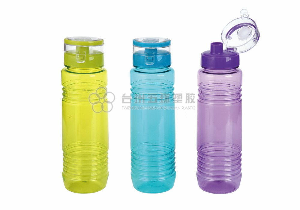 One click flip top lid wide mouth leak proof bottle