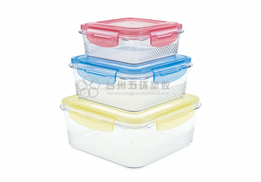 Plastic Easy Snap Lock 3 Pack Containers Sets