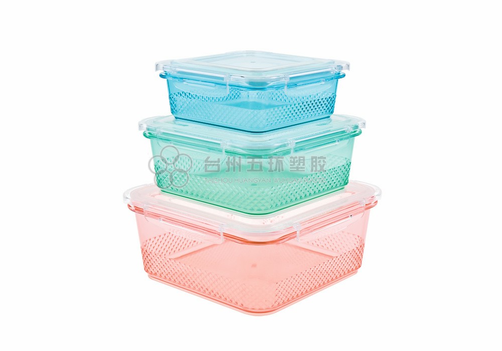 Plastic BPA Free 3 Pack Containers Sets