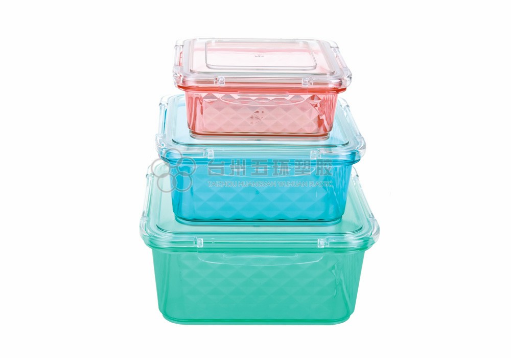 Plastic Airtight Stackable 3 Pack Containers Sets