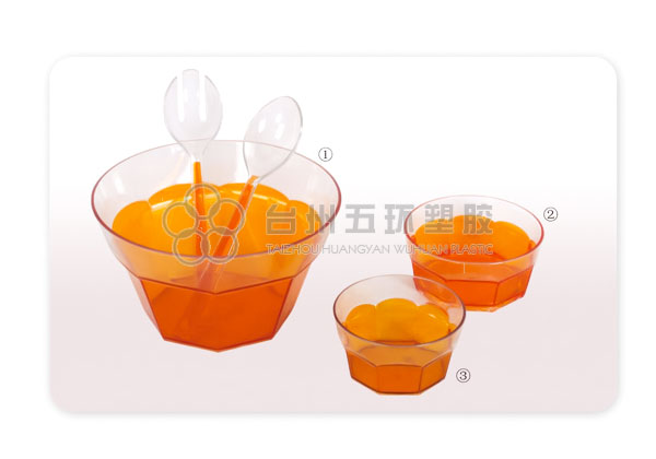 large plastic salad bowl clear