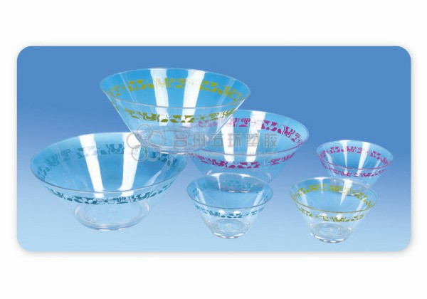 clear Salad bowl with printing