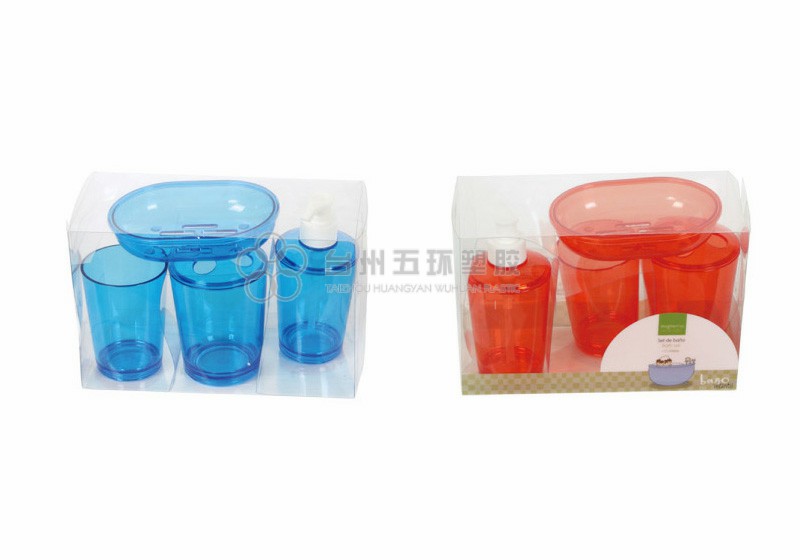 Toothbrush holder and soap dispenser set