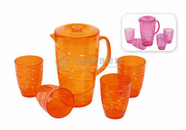 5 pcs plastic water pitcher set