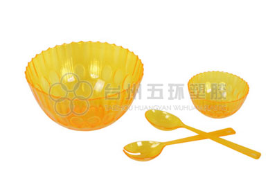 orange Transparent Plastic Bowl